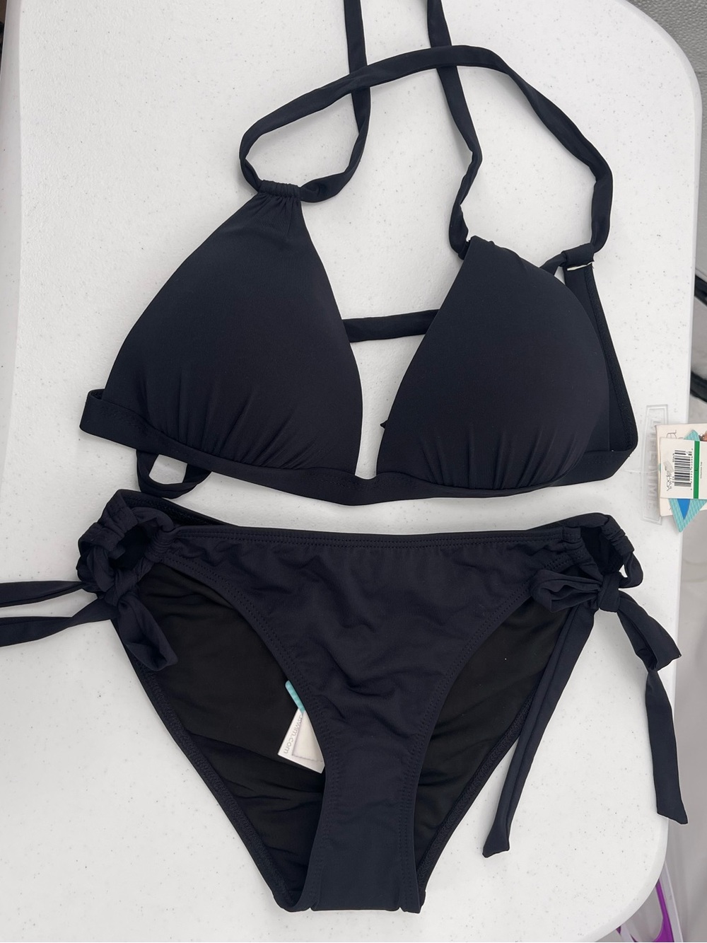 Voda Swim NWT black tie bikini 2 piece swimsuit
